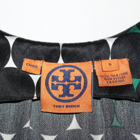 Tory Burch Geometrical Pattern Sleeveless V-Halter Neck Top, Size 6 - Picture 8 of 8